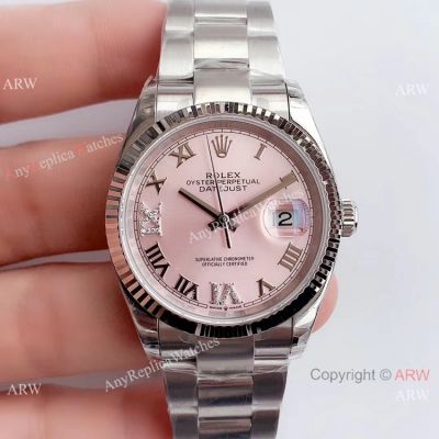 Rolex Datejust SS Pink Dial Swiss 3235 Watch - AAA Replica Watches China Dealer